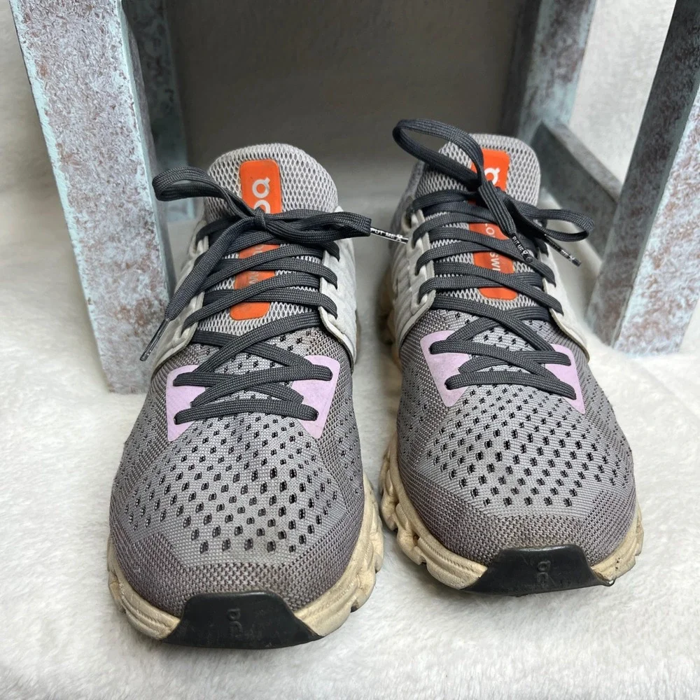 ON‎ Cloudswift Women's Running Shoes Gray Orange Pink Sz W10 UK8 EU42